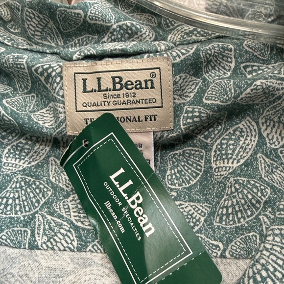 L.L. Bean Hawaiian Camp Shirt Short Sleeve Cotton NWT Men's Size XXXL - Picture 7 of 10